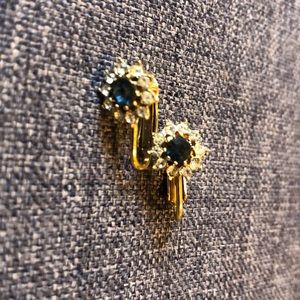 Vintage Flower Clip On Earrings